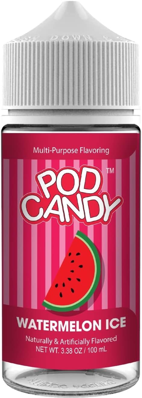100 mL Liquid Juice, Powered by Pod Candy, Short Fill Bottles Ready for Use, Make Your Own Juice (Watermelon)
