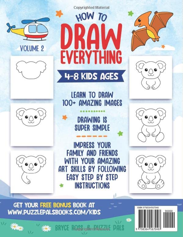 How To Draw Everything Volume 2: 100+ Step By Step Drawings For Kids Ages 4 to 8 2 61r 5mpw74L