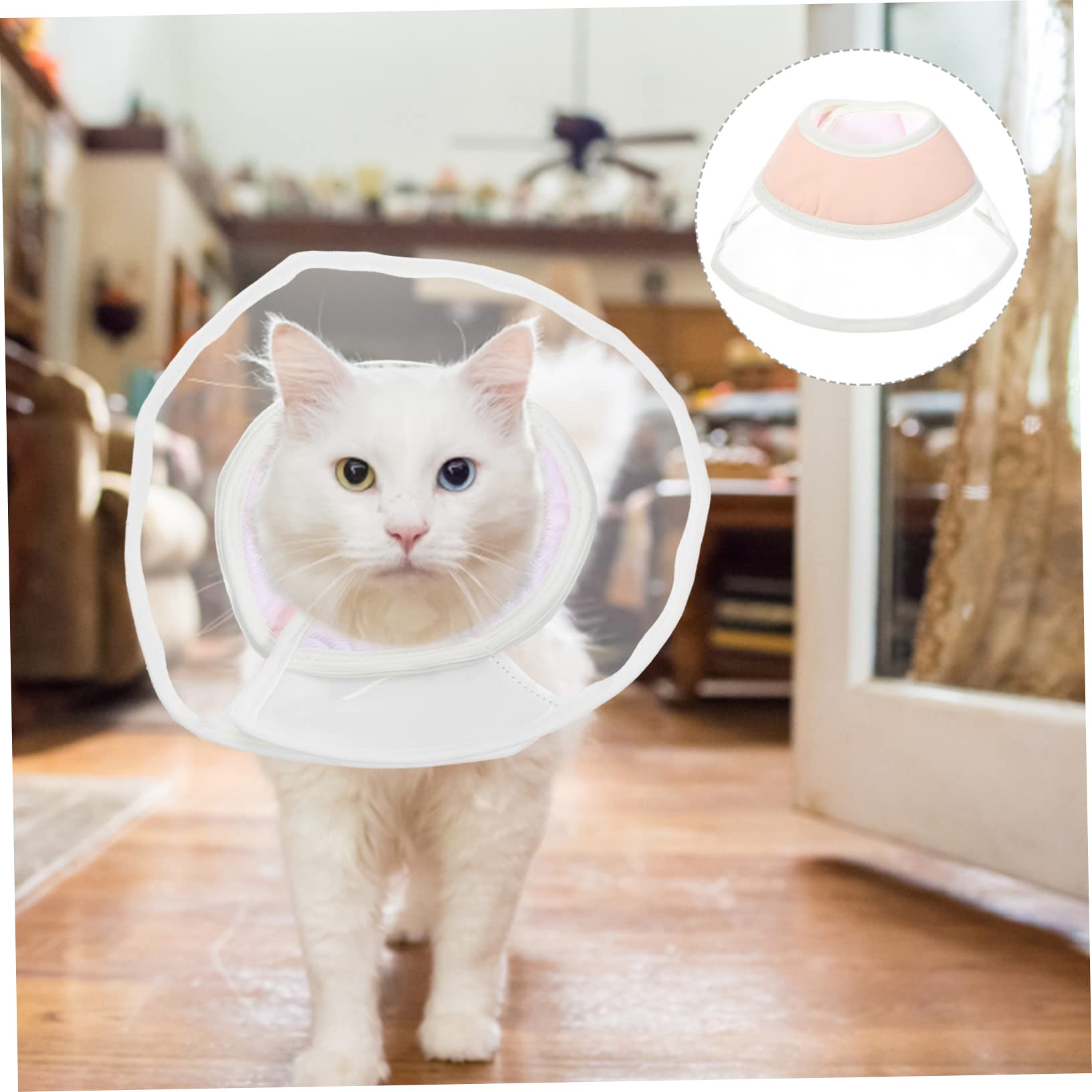 minkissy Collar Anti-mordida 3 Piezas Collar De Cono Compuesto Perro Almohada Cono Collar Anti Lametones para Gatos Cono De Gato Suministro De Mascotas De Cuello De Polivinilo Sombrerería