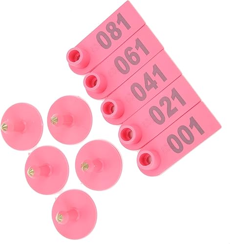 Miniatura 8 de Etiqueta de oreja de cerdo, ganado y oveja, tarjeta de identificación de animales de granja, etiqueta de oreja de cabra, paquete de 100 unidades de