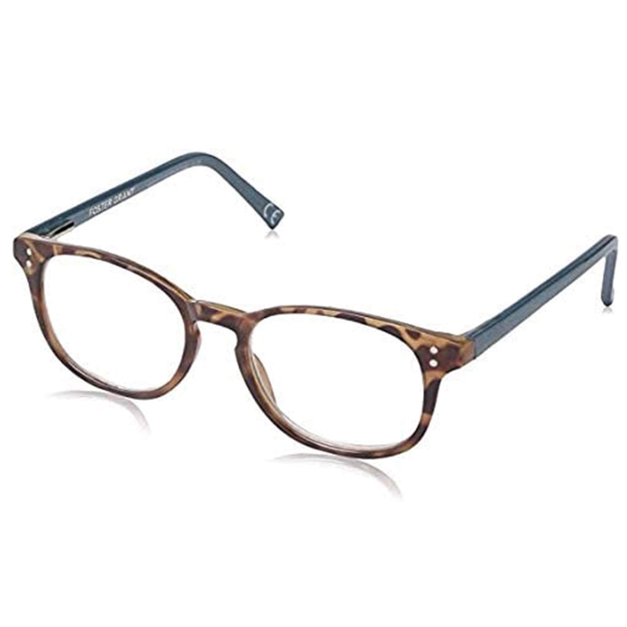 Foster GrantWomen's Elodie 1017869-150.COM Round Reading Glasses, Brown Tortoise, 3.25