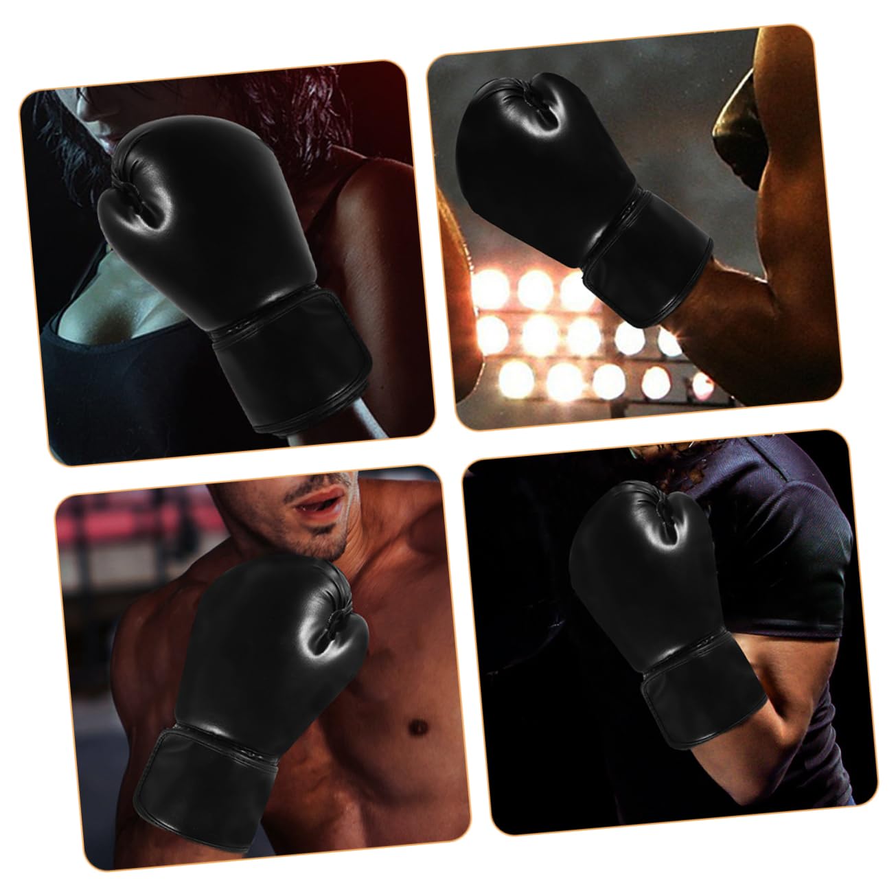 Toyvian Guanti da Boxe da Donna in Pu Nero, Progettati per Allenamento e Taekwondo, Funzione Antiscivolo e Posizione Naturale della Mano