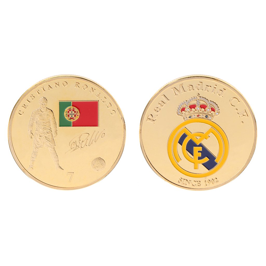 hetuioiyster Commemorative Coin Football Superstar Cristiano Ronaldo  Collection Arts Souvenir Alloy Hanging Pendant : Amazon.co.uk: Toys & Games