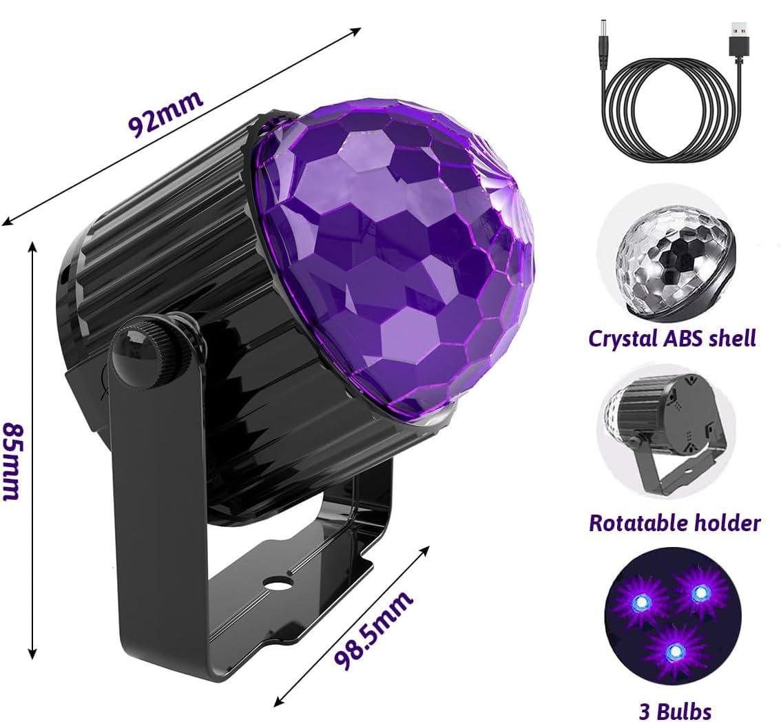 Luce Nera UV Con 36 LED - Par LED Per Feste, Discoteche E Eventi Con Telecomando E DMX - Foto 9