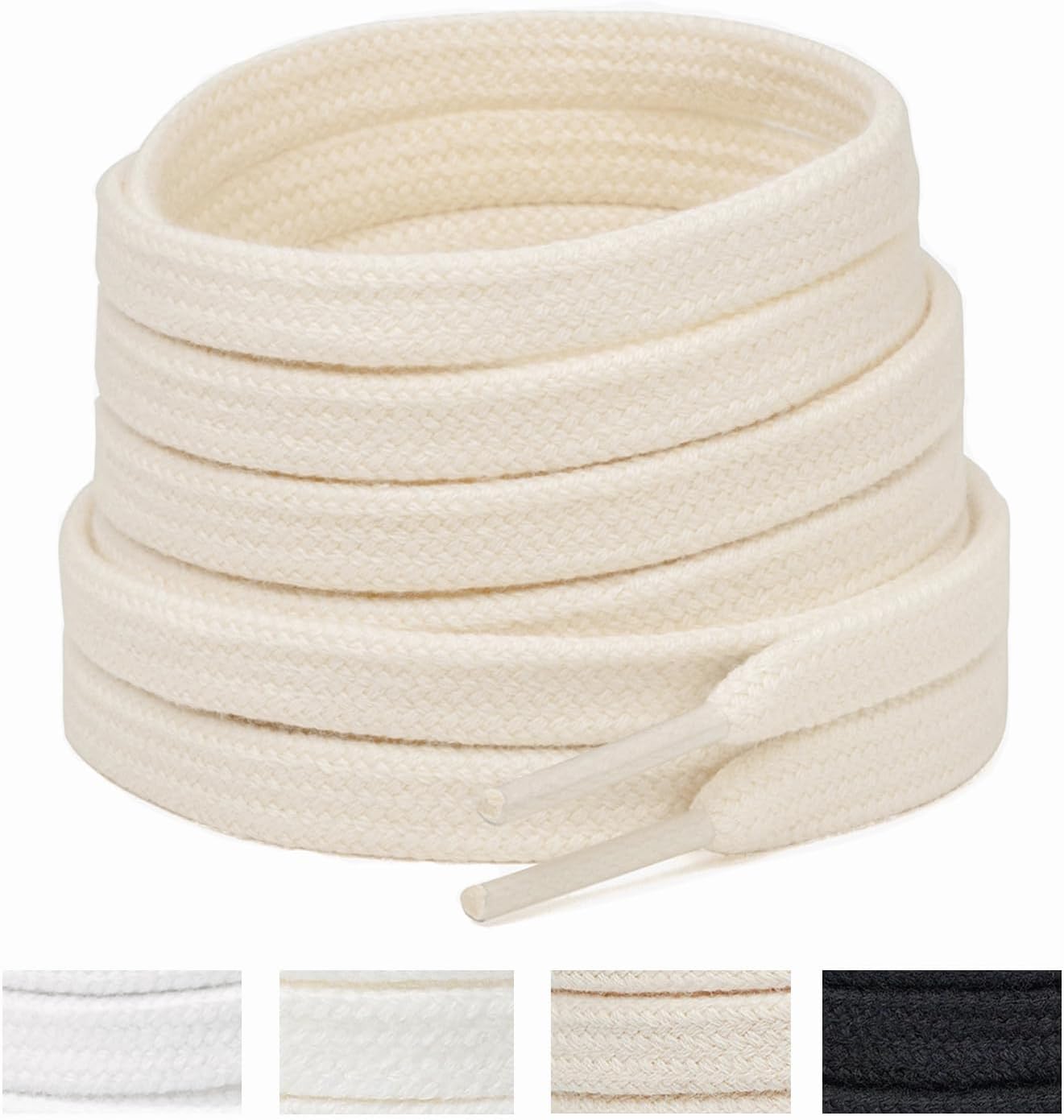 2 Pairs Flat Athletic Shoelaces 5/16" in 40"-63" Wide Sneaker Replacement Shoe Laces