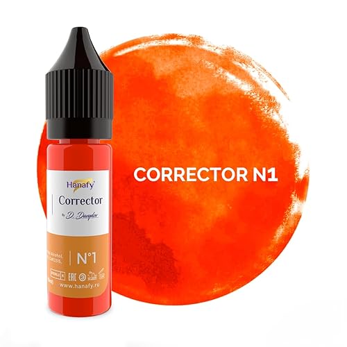 Pigmento de cejas Corrector naranja N1 Tinta para maquillaje permanente Tinta modificadora profesional Color naranja para correcciones de cejas