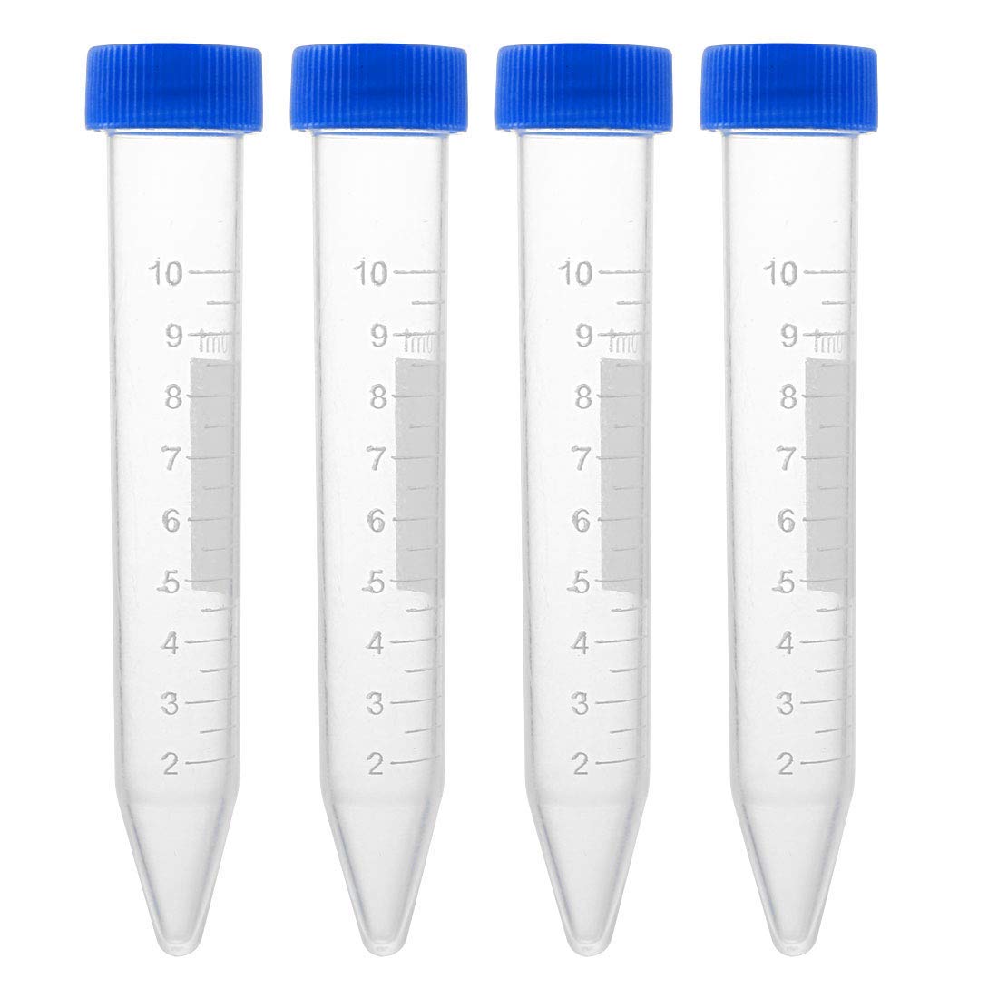 10 Tubos De Centrífuga De Plástico De 20 Ml Con Tapa A Presión - Polipropileno Transparente, Graduados, Para Laboratorio