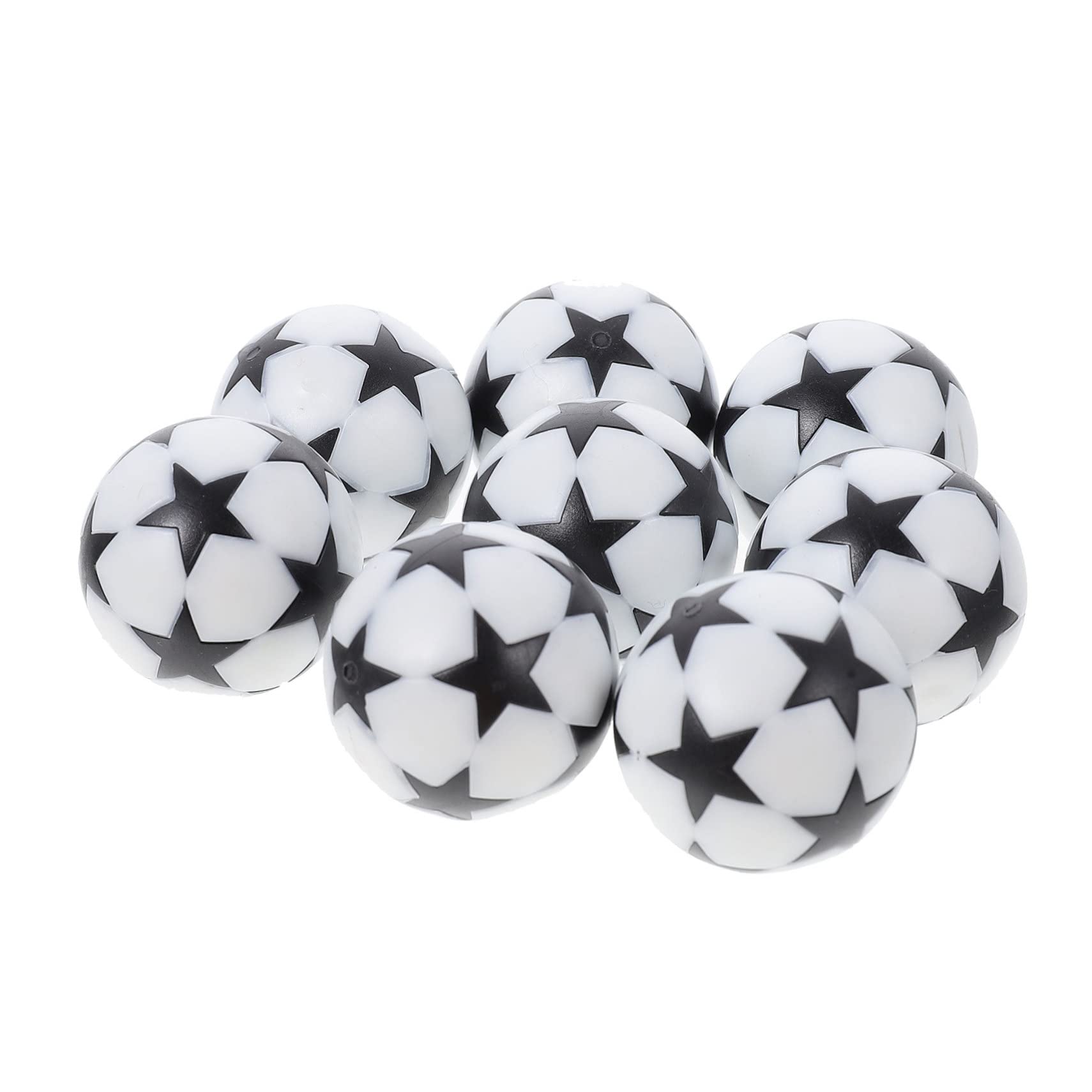 KESYOO 8pcs Five-Star Footballs Small Desktop Foosball Balls for Foosball Table Soccer Games