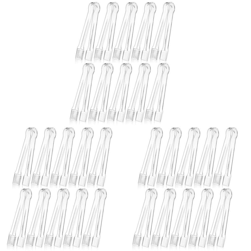 Lot de 10 pinces de service jetables en plastique transparent pour buffet et bonbons glacés