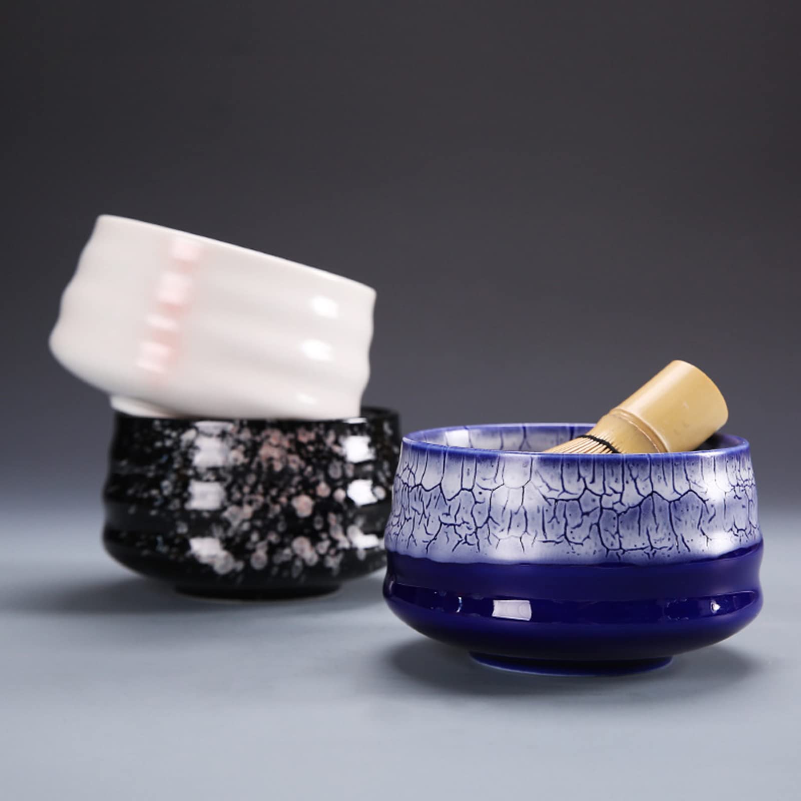 Matcha-Schneebesen-Set – 4-teilig, Bambus-Schneebesen Chasen, Bambusschaufel, Matcha-Schüssel und Schneebesenhalter, perfektes Set für die Zubereitung von Matcha-Tee