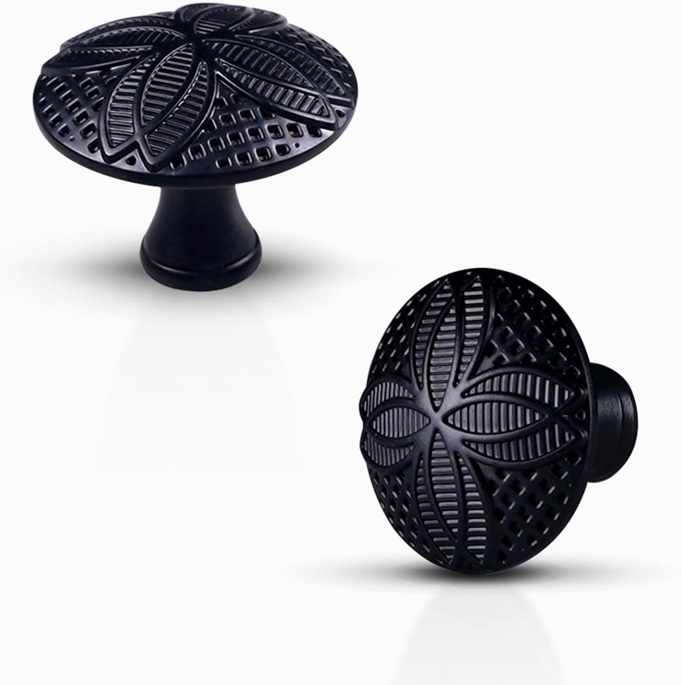 DWYL & LWYD 10 Pack Kitchen Cabinet Knobs, Matte Black Solid Heavy,Knobs for Cabinets and Drawers, Single Drawer Pulls Cabinet Handles