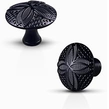 DWYL & LWYD 10 Pack Kitchen Cabinet Knobs, Matte Black Solid Heavy,Knobs for Cabinets and Drawers, Single Drawer Pulls Cabinet Handles