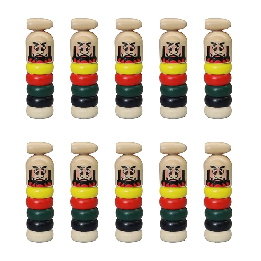 ミニだるま落とし　レトロ 楽天市場】だるま落とし7寸 【 昔のおもちゃ 日本の伝統玩具