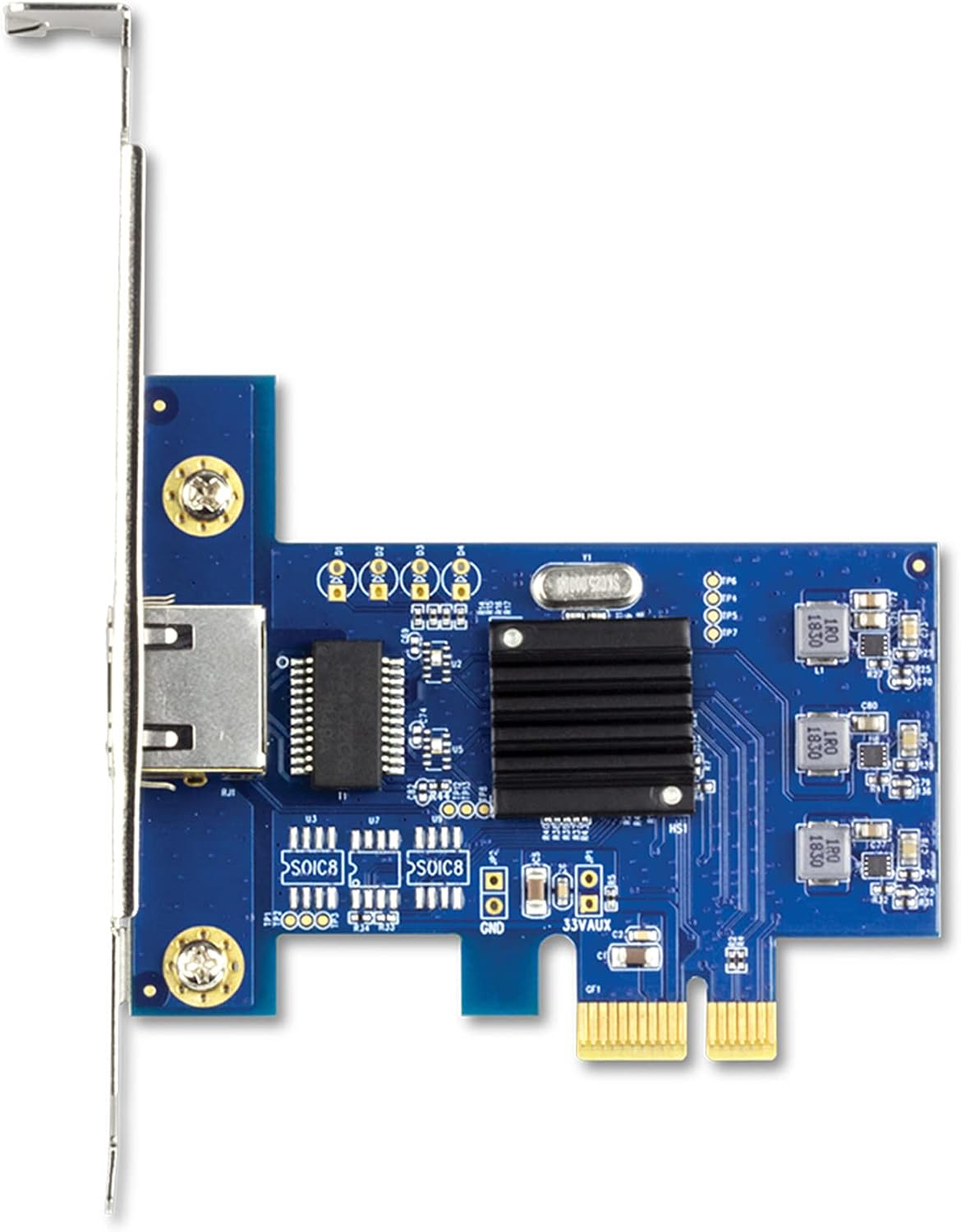 TRENDnet 2.5GBase-T PCIe Network Adapter, TEG-25GECTX, Converts a PCle Slot into a 2.5G Ethernet Port, 802.1Q VLAN Tagging, Standard & Low-Profile Brackets Included, Windows Support, 9KB Jumbo Frames