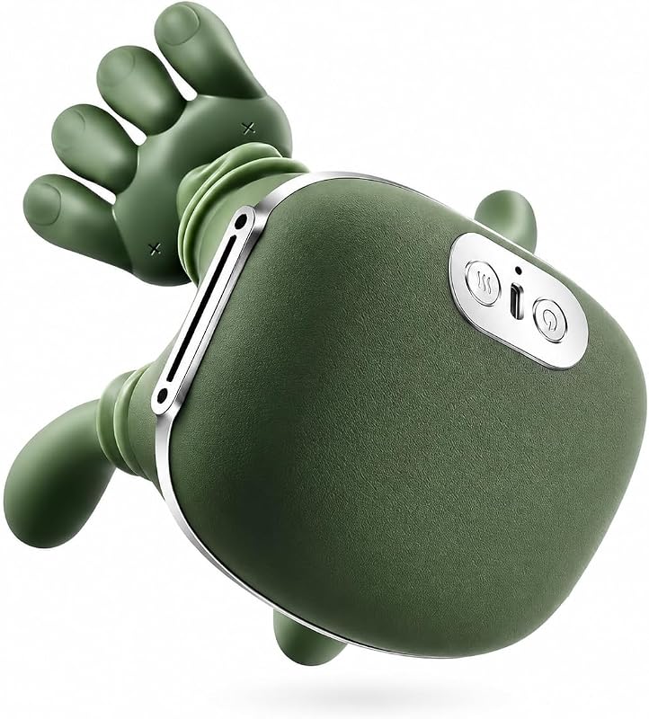 Massageador de Pescoço e Ombros Deep 4D Recarregável com Aquecimento, 3 Velocidades e Intensidade Ajustável, Massageador Elétrico Mãozinha Portátil e Ergonômico