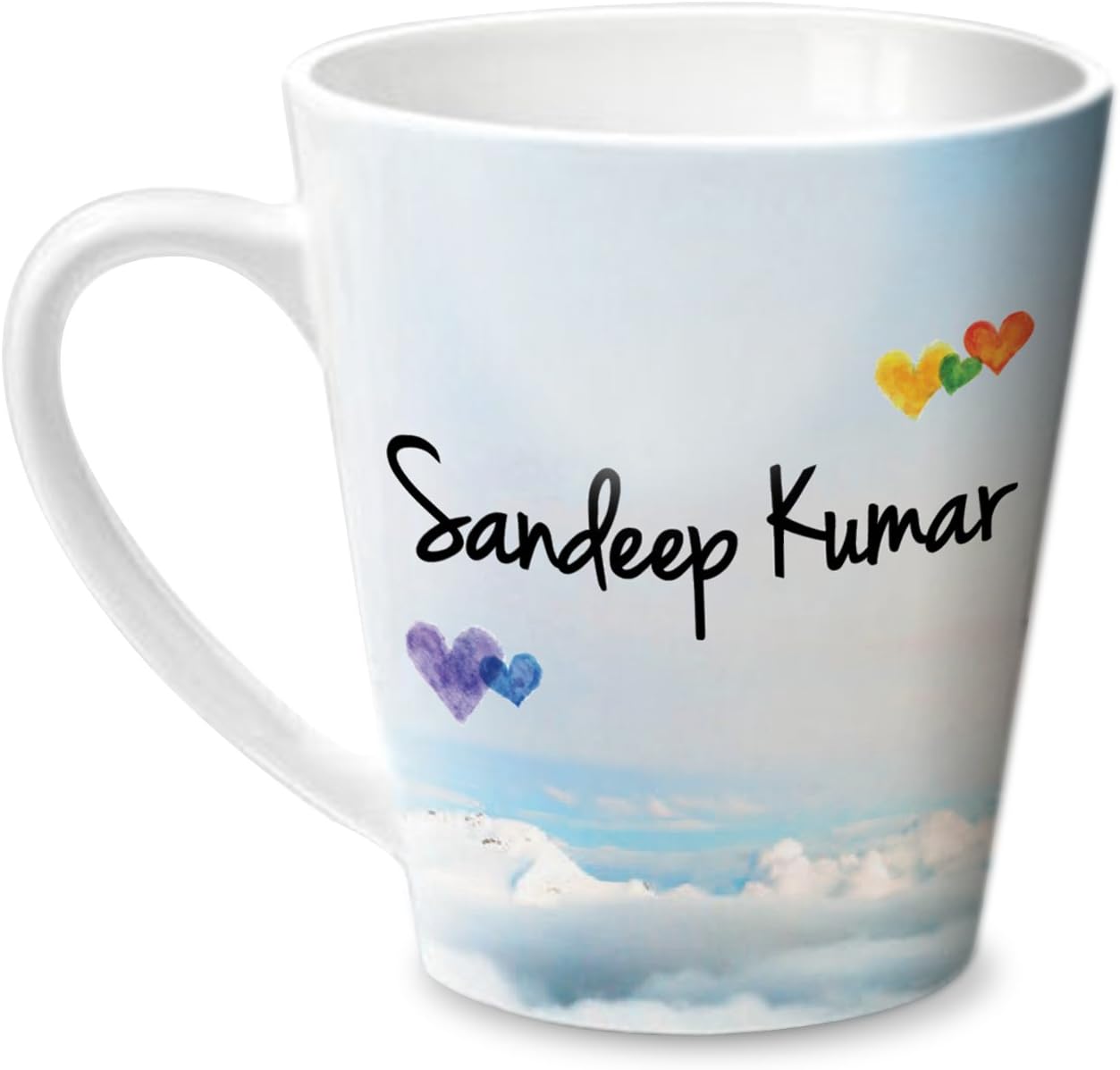 Hot Muggs® Simply Love You Sandeep Kumar Conical Personalised Name Ceramic, 315ml, 1 Unit