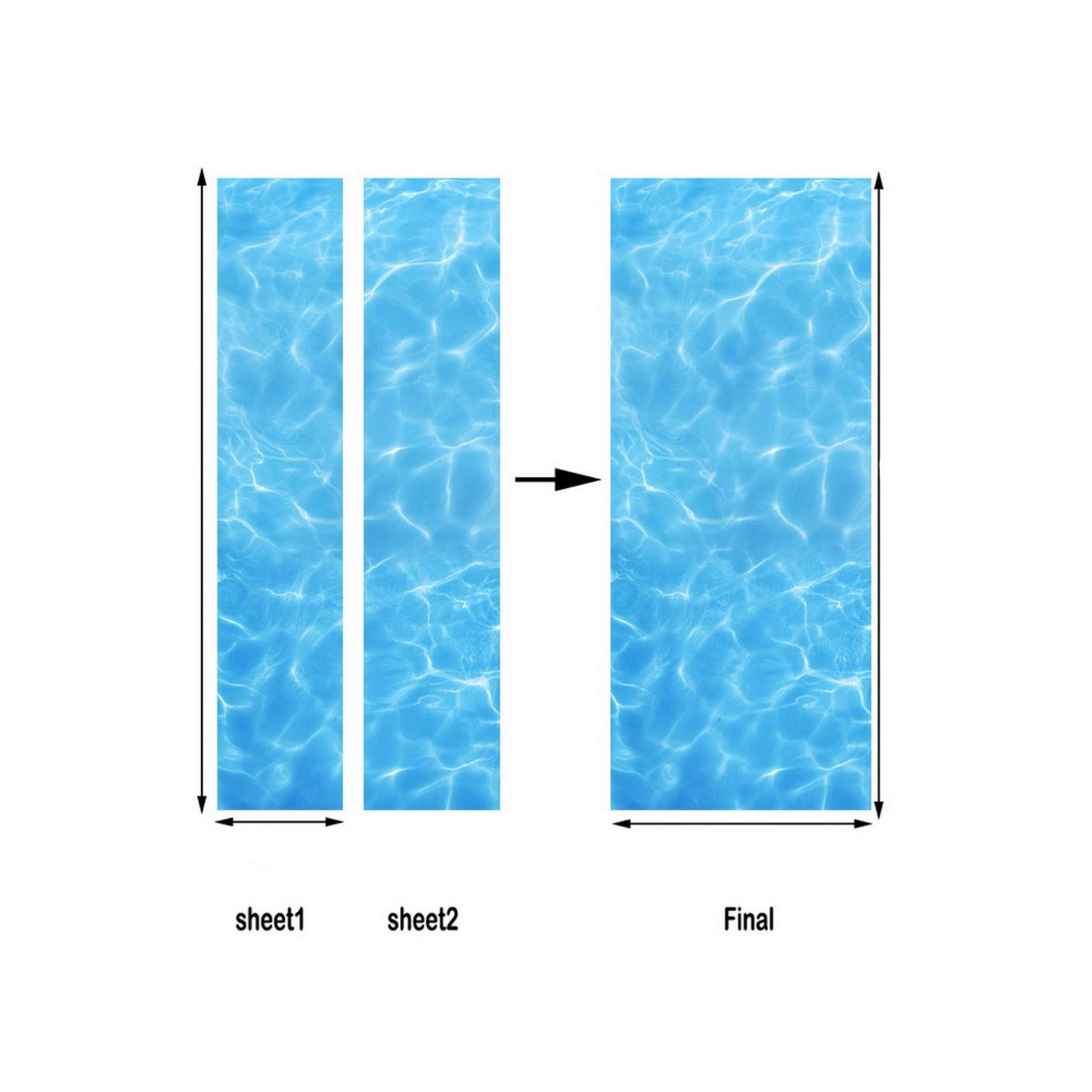 A.Monamour Sticker Porte Autocollant Poster de Porte 3D Eau Bleu Aqua Gouttes Splash Fond Blanc Art Abstrait Vinyle Affiche de Porte Sticker Mural Papier Peint Art Décor 77 x 200 cm