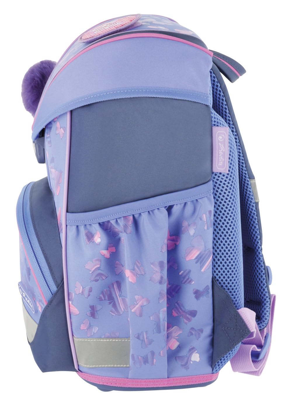 Herlitz Tornister Ultralight Dziecięc Butterfly Paradise z wyposażeniem | Plecak Szkolny jednokomorowy | Organizer Dla Ucznia Dzieci | Sztywne Plecy | Wytrzymały 15l 800g