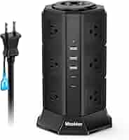 マルチポートUSB充電タワー Amazon.co.jp: 電源タップタワー型 8個ACコンセント分岐 4USB
