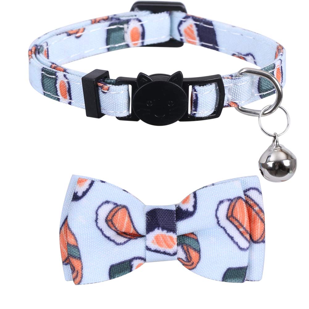 Lot De 2 Colliers Pour Chat Gyapet - Nœud Papillon Amovible + Clochette - Réglable 18-28cm - Marron - Sécurité