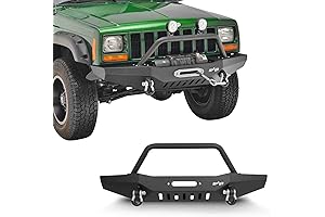 XJ Steel Front Bumper with Winch Plate