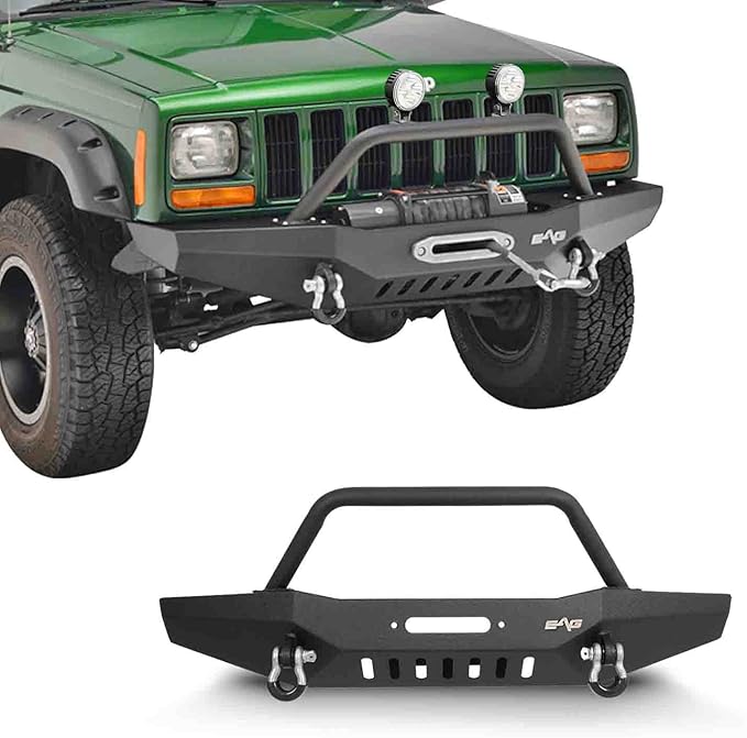 Amazon EagフロントWinchバンパーfor 84 01ジープチェロキーXJ 外装・エアロパーツ 車＆バイク