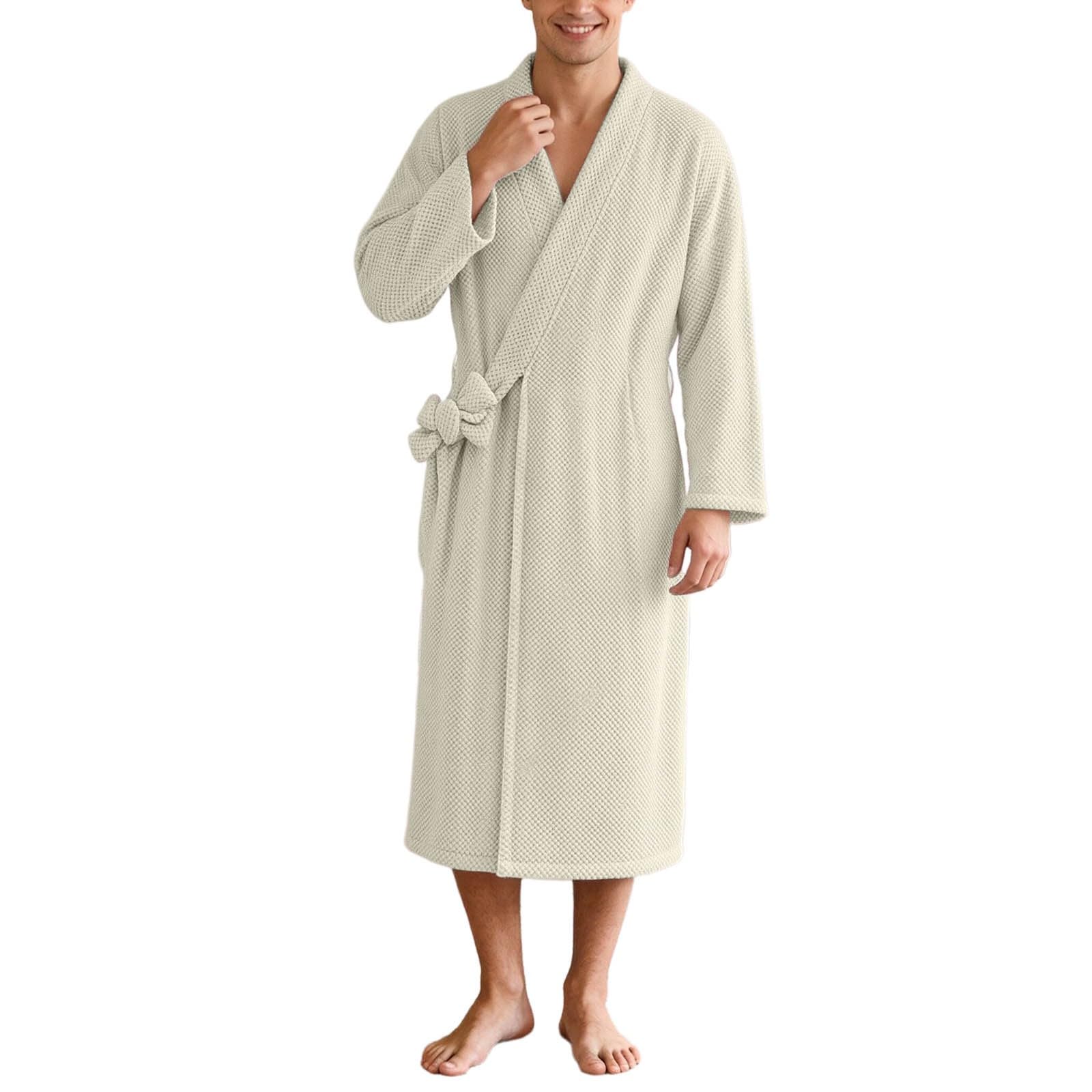 Bata para hombre mullida y transpirable ideal para relajarse en el spa 6