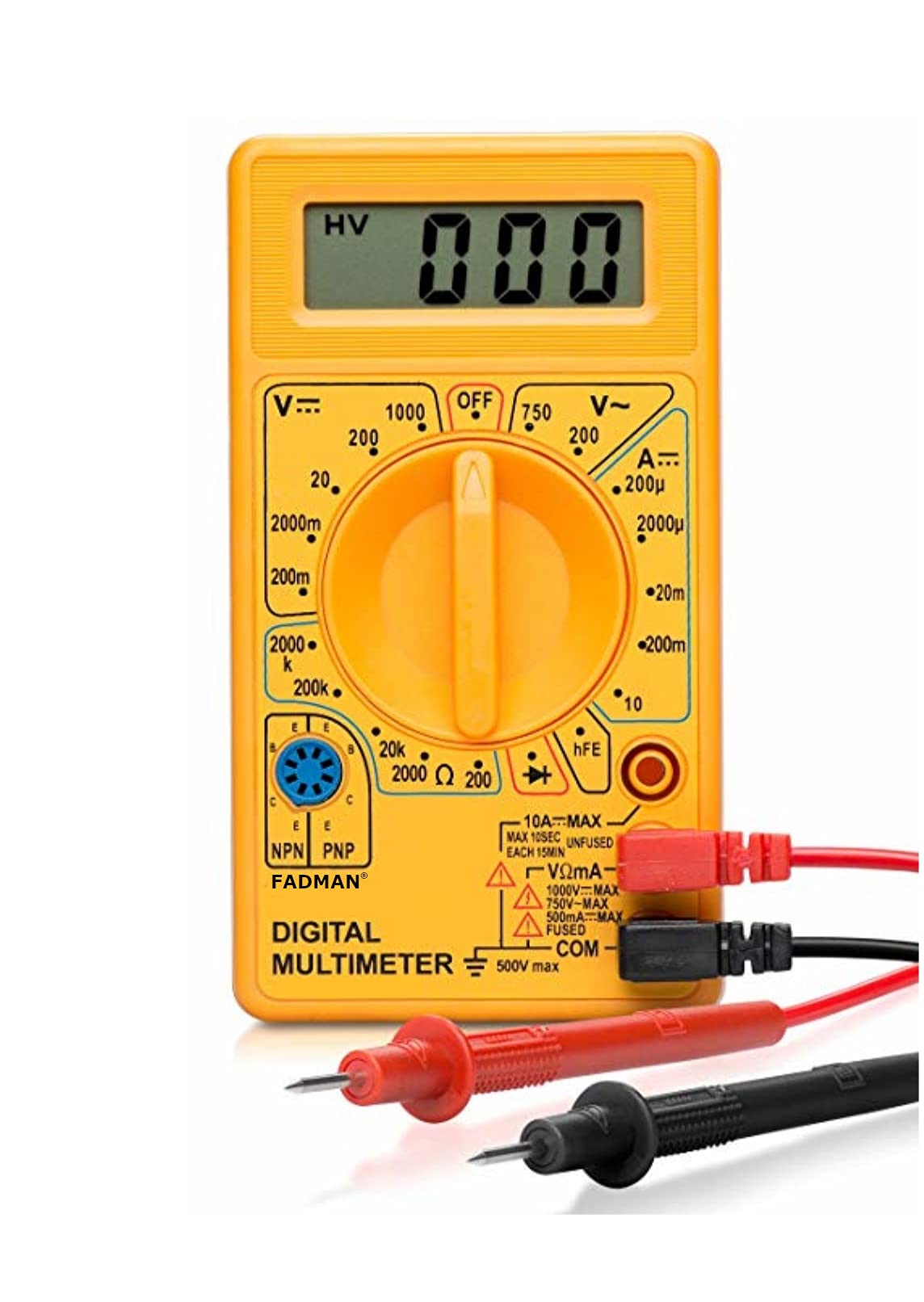 Fadman Fd-11 Digital Multimeter Yellow, Battery_powered (B085BP663T) Amazon Price History, Amazon Price Tracker
