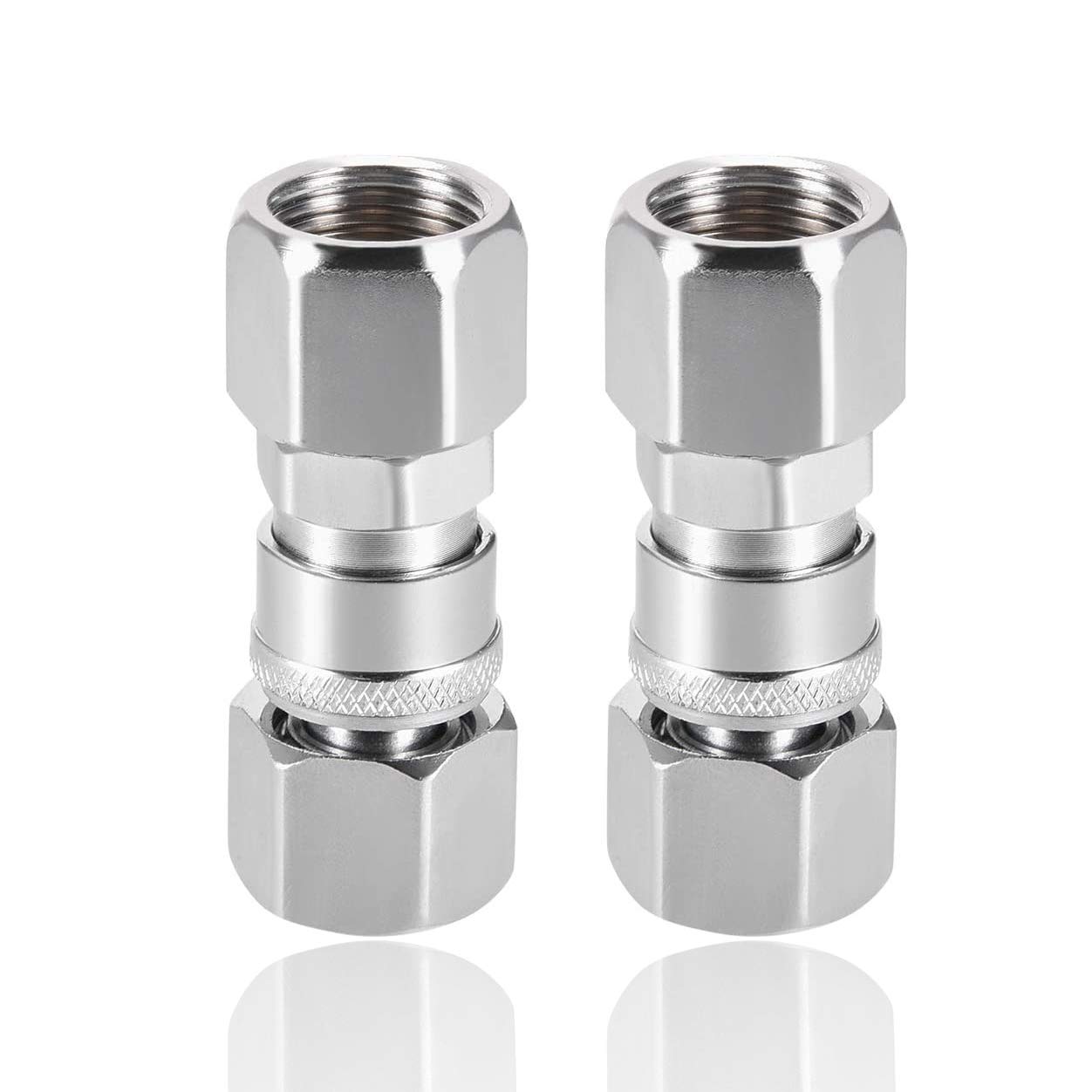 Nacx Women's Silver Sf40 + Pf40 Air Tool Pressure Washer High Flow Coupler Plug G1/2 Quick Connect Fitting 2Set