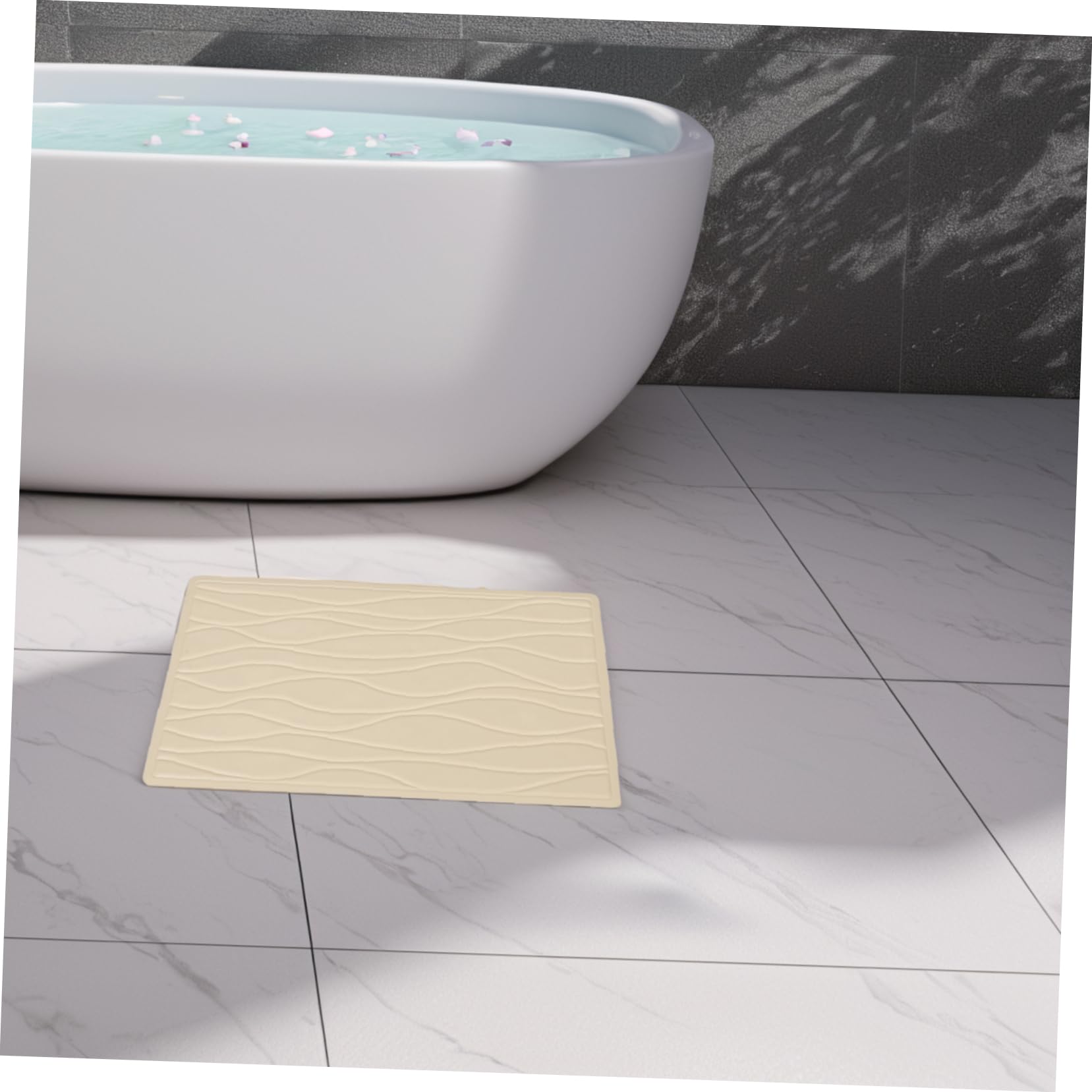 Healvian Alfombra de Baño Antideslizante con Ventosa Alfombra de Goma para Bañera para Suelo de Baño Alfombrilla de Ducha Color