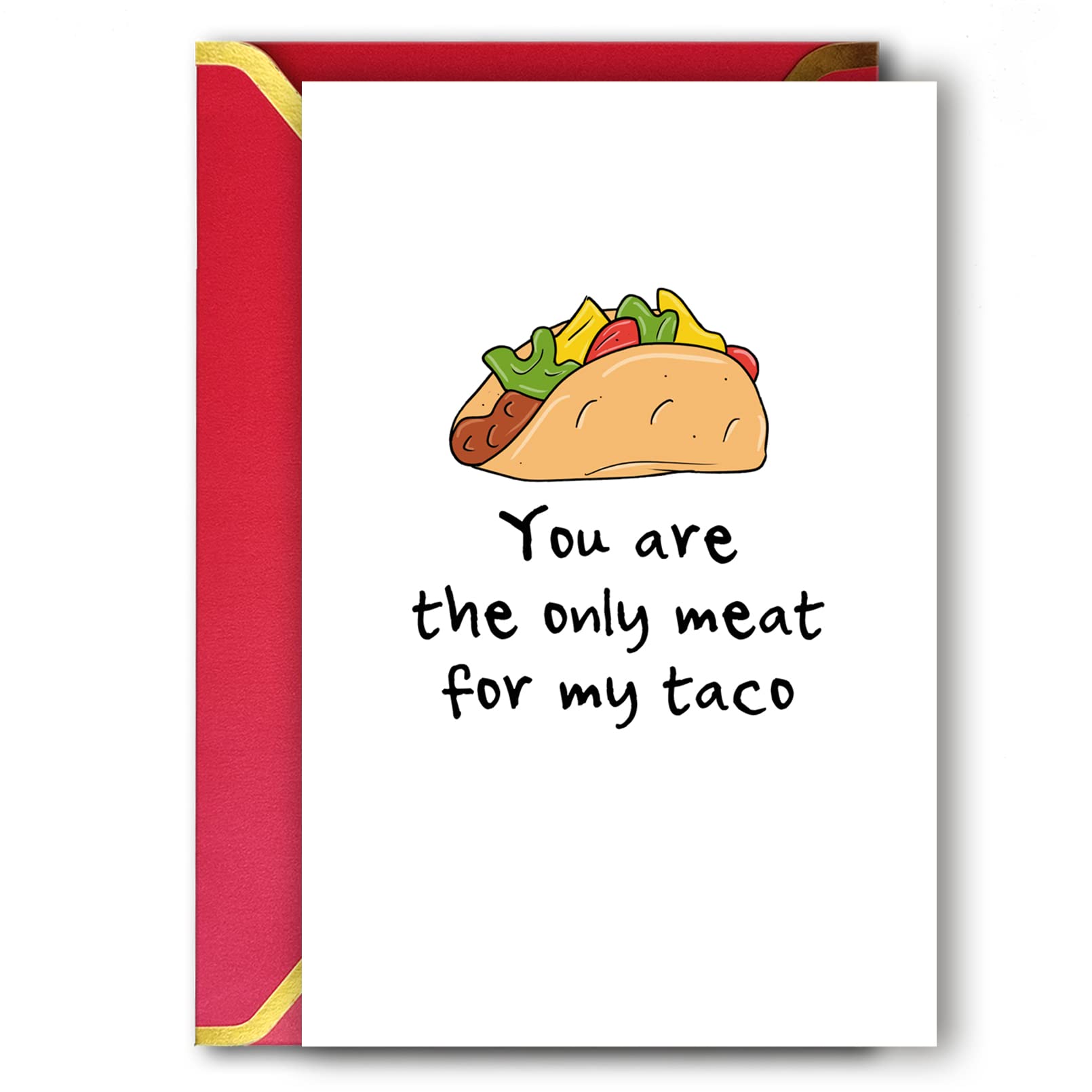 Sarkastische Valentinstags-Karte Für Ihn/Sie - Lustige Dirty Taco Karte Mit Umschlag