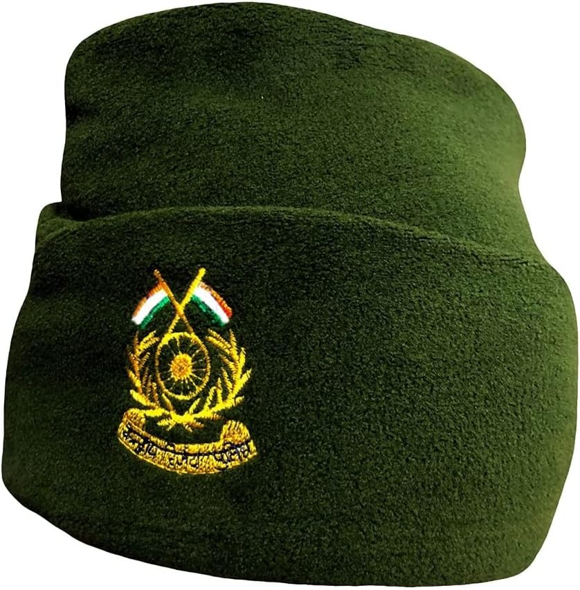 GenericKumar's Trend - Woolen Indian Army Cap for Winter Season. Military Commando Soldiers Green Warm Wool Topa. (Crpf y Topa)