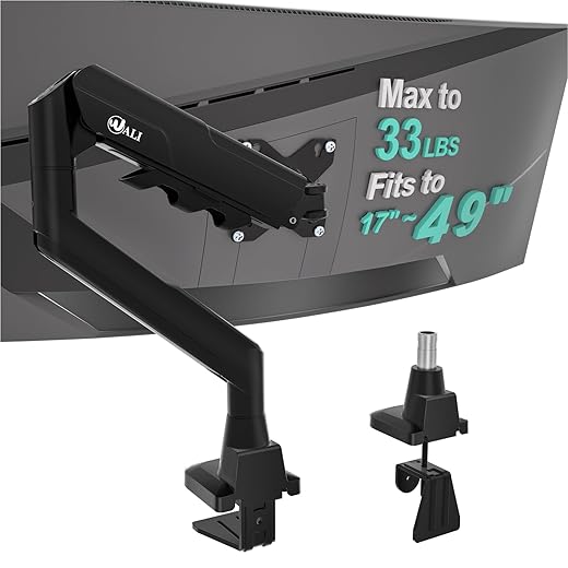 Heavy-Duty Single Monitor Arm for Ultrawide Screens