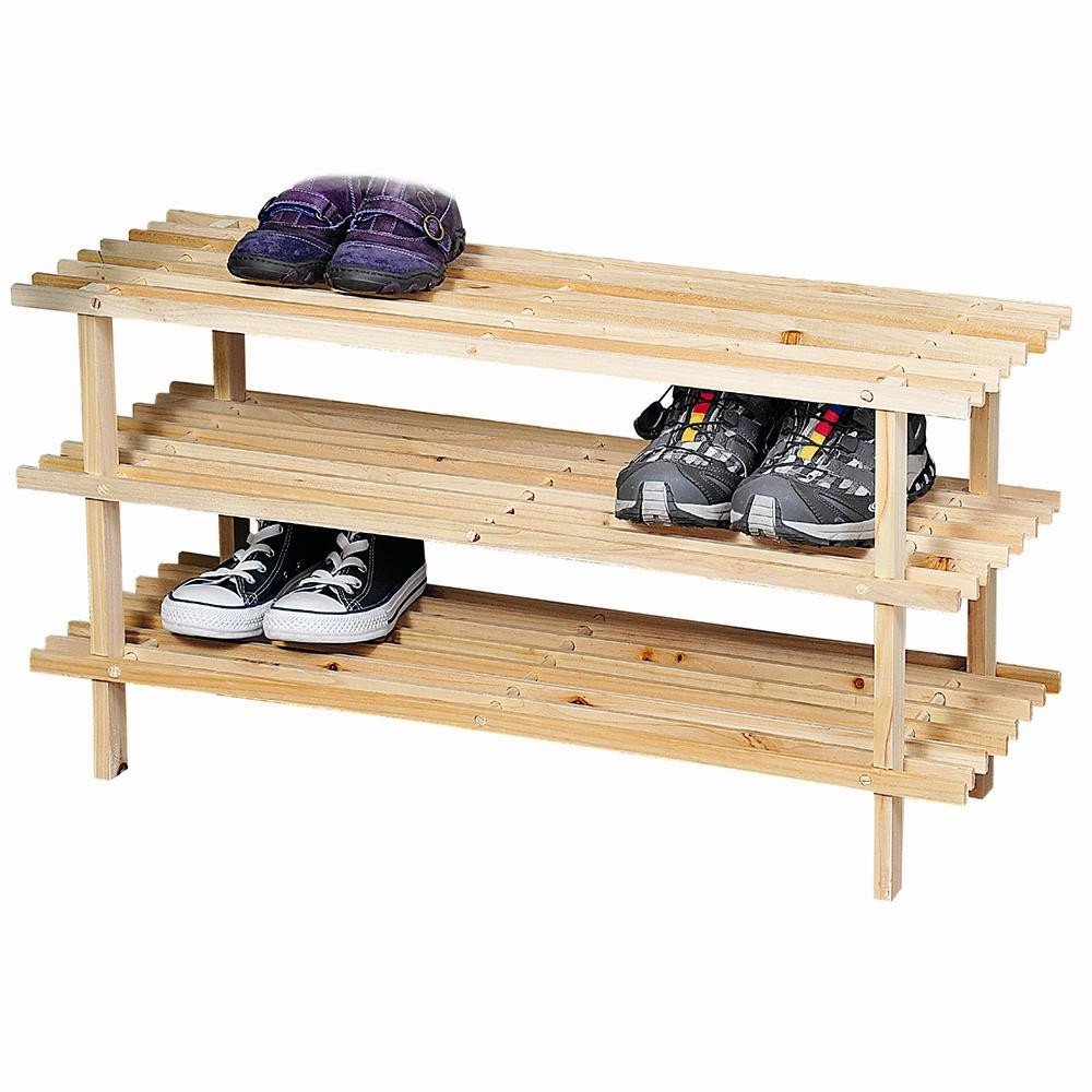 Compactor Schuhregal Aus Bambus – 2 Ebenen, Platz Für 10 Paar Schuhe, 33,5 X 70 Cm