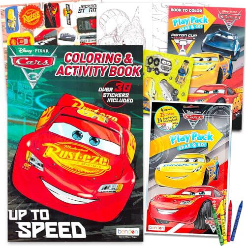 Disney Cars - Libro da colorare con Saetta McQueen, colore: Blu