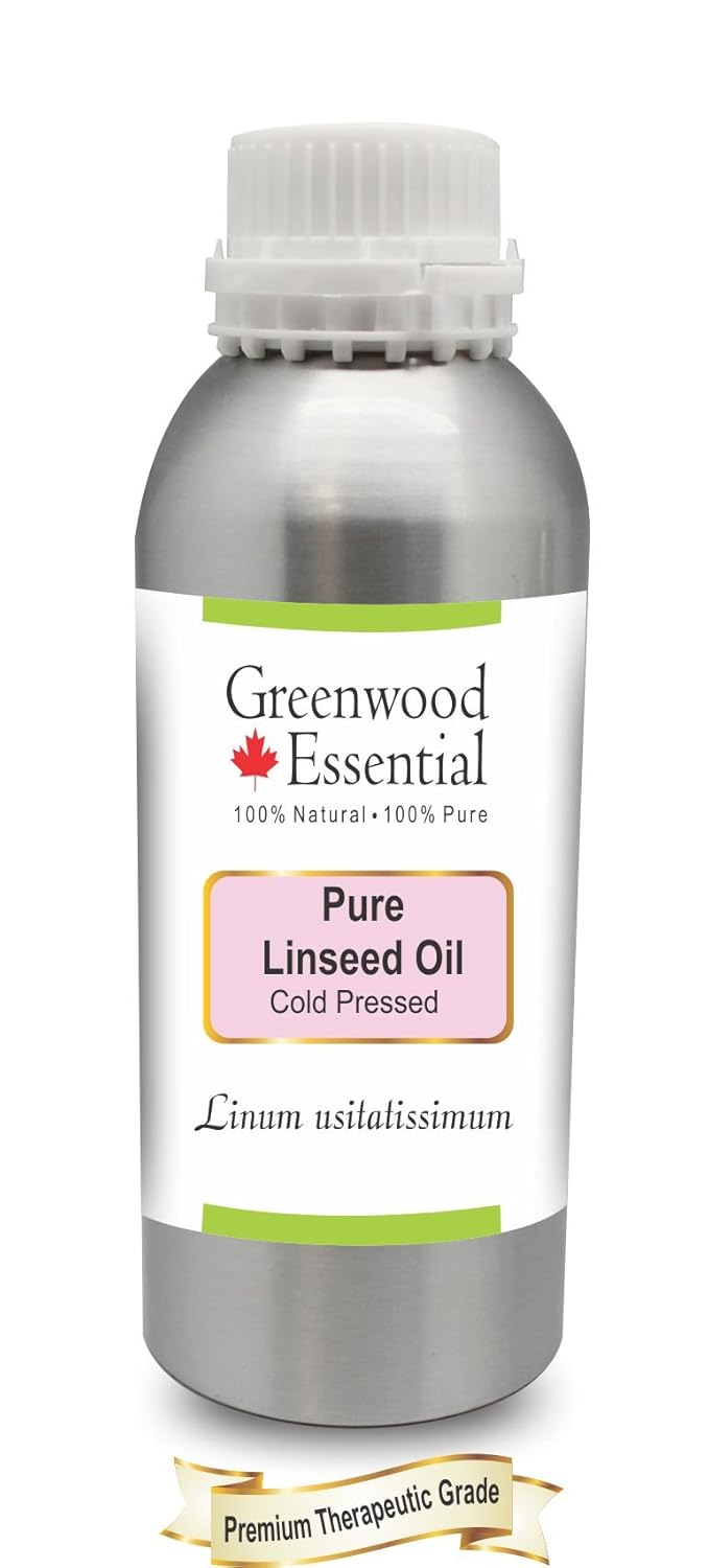 Buy Greenwood Essential Pure Linseed Oil, Linum Usitatissimum, 630 ml