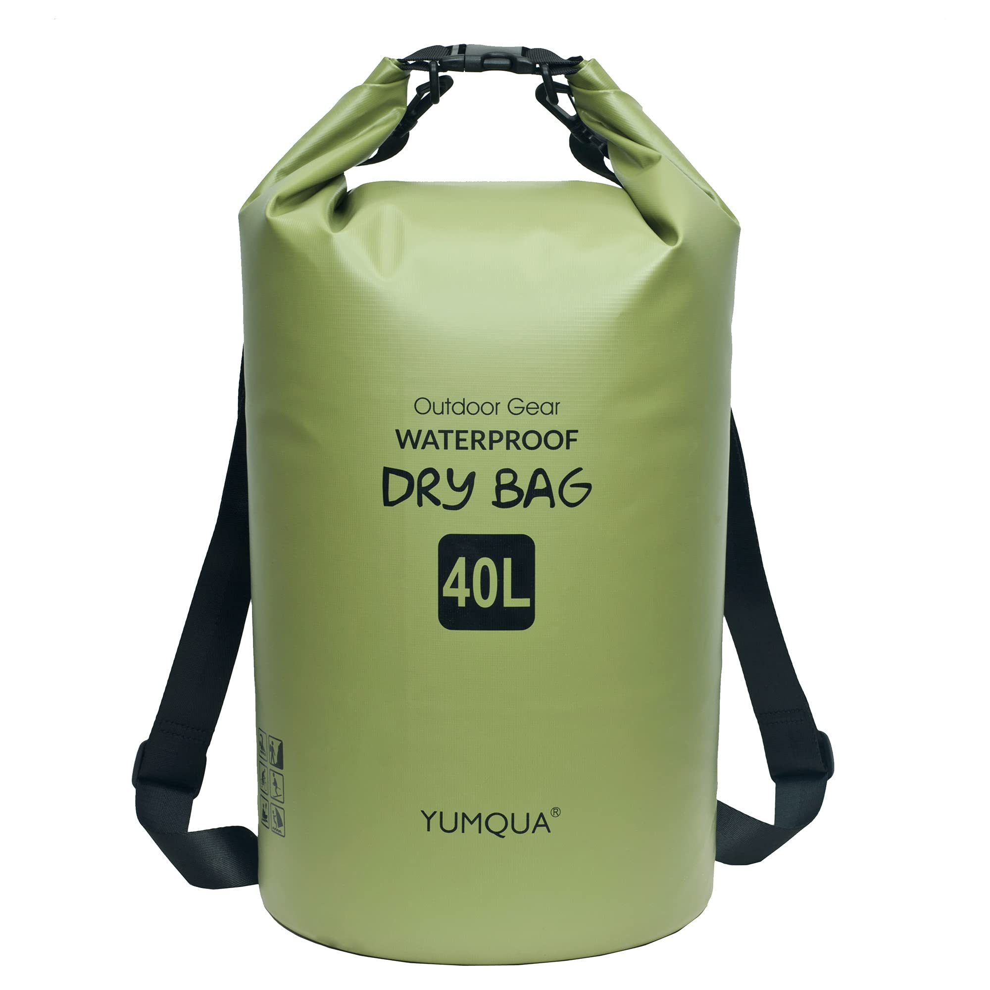 YUMQUA Waterproof Dry Bag Backpack 5L/10L/20L/30L/40L, Roll Top Floating Waterproof Storage Bags for Kayaking, Boating, Swimming, Hiking, Camping and Fishing