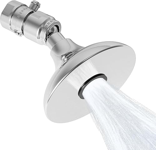 High Sierra Showerheads - Cabezal de ducha de metal macizo de 1.8 GPM de alta eficiencia y bajo flujo con válvula de control de presión y flujo e
