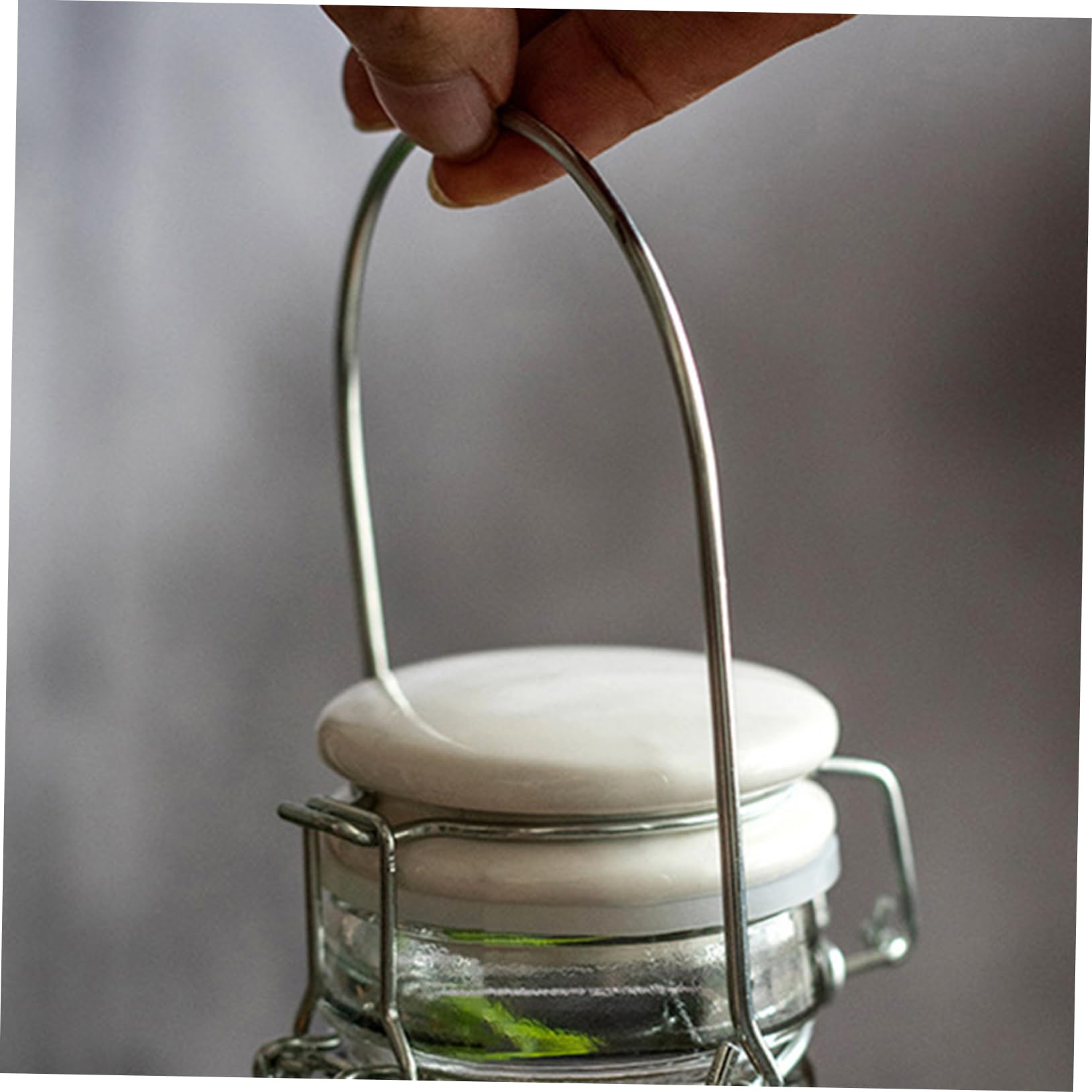 SHOWERORO 1000ml Glasflasche mit Sicherem Bügelverschluss aus Glas, Dicht und Verschließbar für Saft, Enzyme und Getränke Beim Picknick