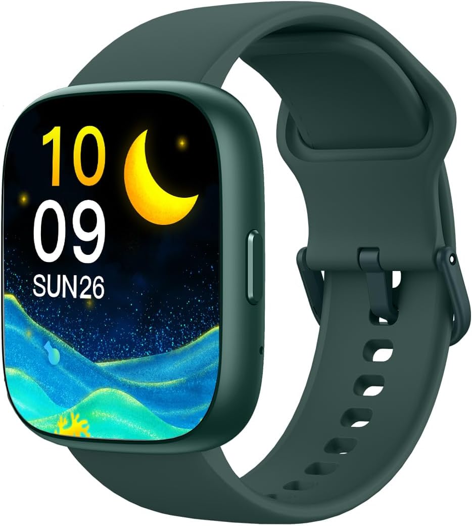 61r-DCQOJVL._AC_SL1500_ SmartWatch, relogio smartwatch com Ecrã tátil e Alexa, à prova d'água IP68, relogio smartwatch feminino e masculino, com modo esportivo e recebimento de notificações (verde)