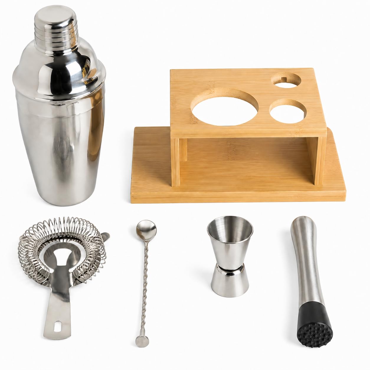 Kit Mixology Cocktail Renoir con Shaker 550 ml e Accessori Bar
