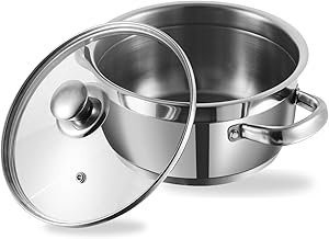 Vinod Two Tone Saucepot (20cm, 3 Litre) with Glass Lid