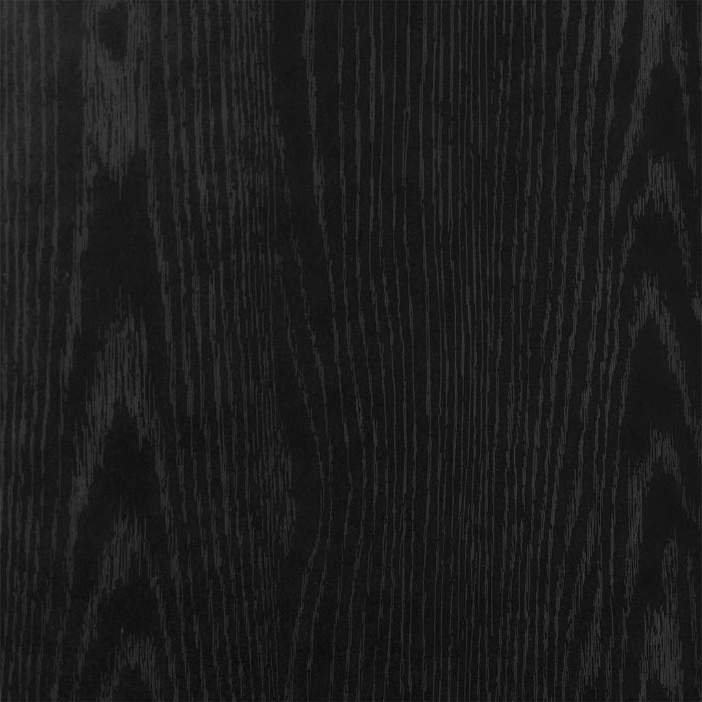Scrivania per computer con cassetto, colore nero, effetto rovere, 100 x 50 x 76 cm, compatta, salvaspazio, per casa, ufficio, studio, con spazio di archiviazione e design ergonomico