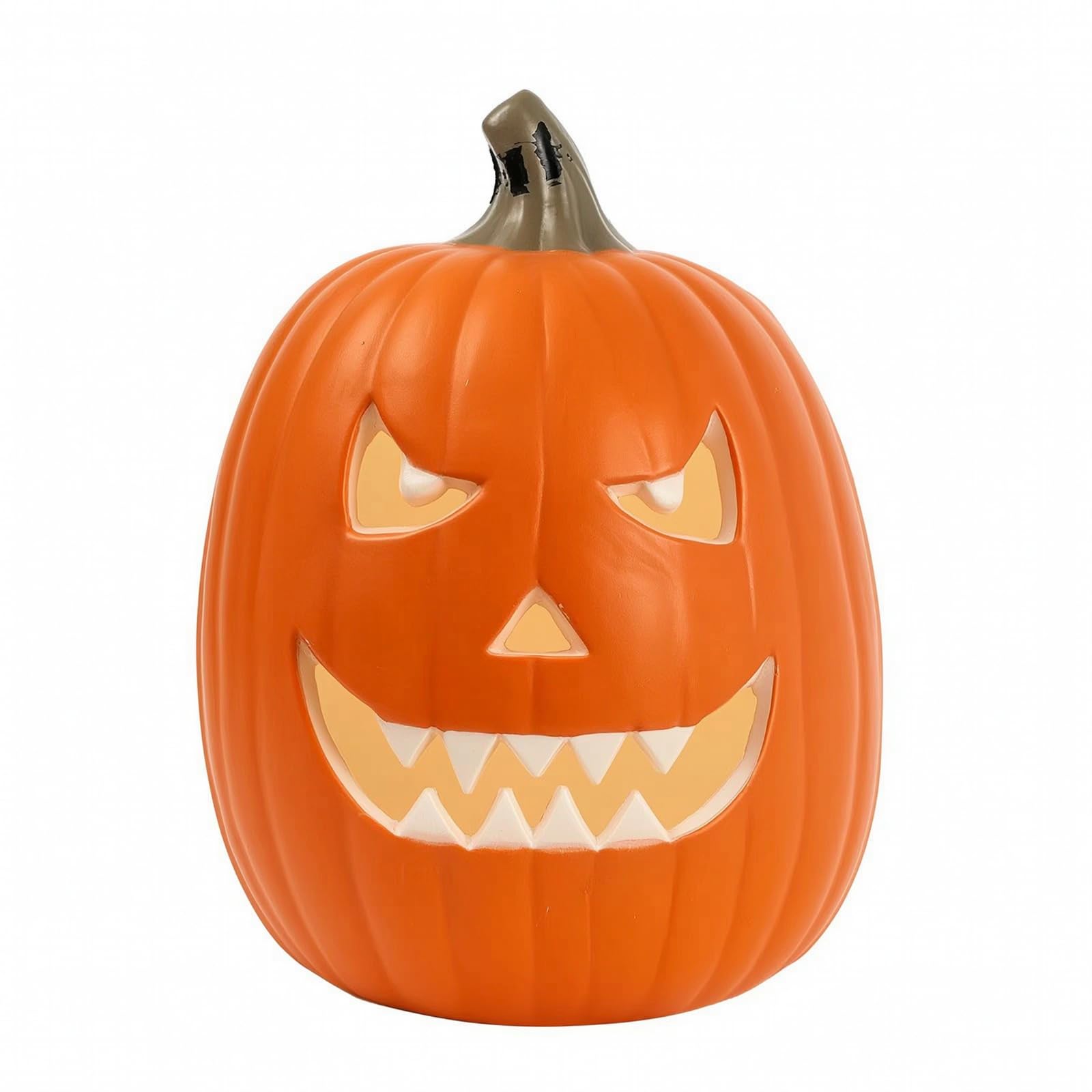 MagiDeal Zucca Decorativa Zucca Luminosa Zucca Halloween Lanterna Zucca Intagliata con Sezioni Cavae Che Diffondono Bagliore Caldo in PVC Leggero per, Style to 4 | Effetto Luminoso Interno, Portatili, Lanterna a Forma di Zucca, per Vetrine