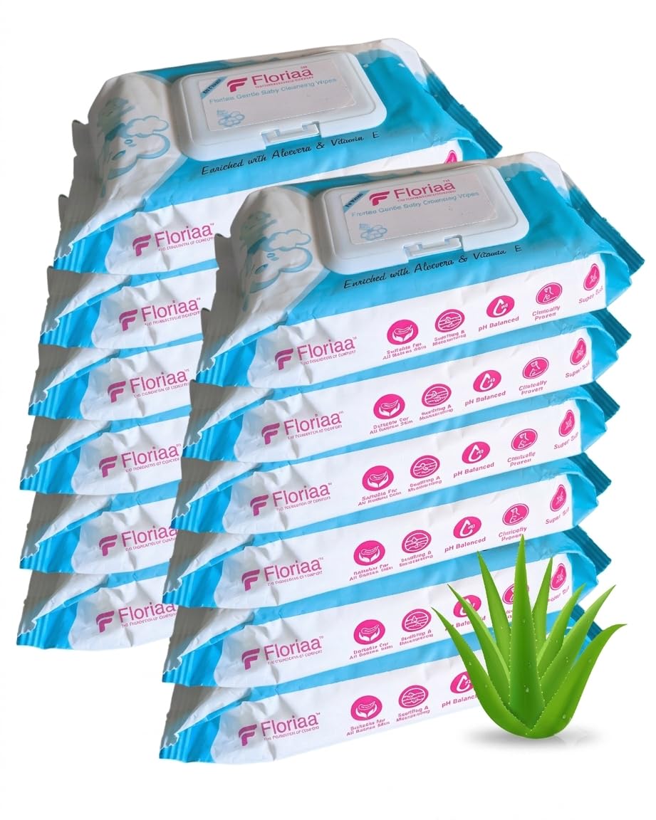 Gentle Baby Wet Wipes, Enriched with Aloe Vera & Vitamin E, Moisturizing & Gentle Cleansing Wipes for Babies, Soft Fabric, Alcohol-Free,pack of 960 (combo of 12)-image-7