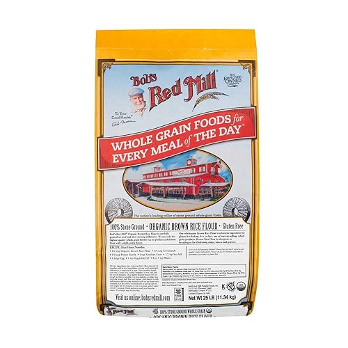 Bob's Red Mill Harina de arroz integral orgánica, 25 libras