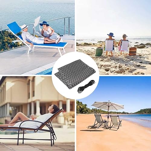 Miniatura 5 de CALIDAKA Tela de repuesto para silla de gravedad, XL Ant i-Gravity - Paño de reparación plegable con 4 cables de repuesto para patio, sillón