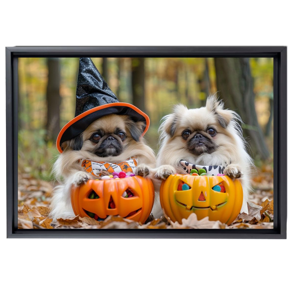 Amazon.com: Vintage Photography Halloween Pumpkin and Ghost Dogs