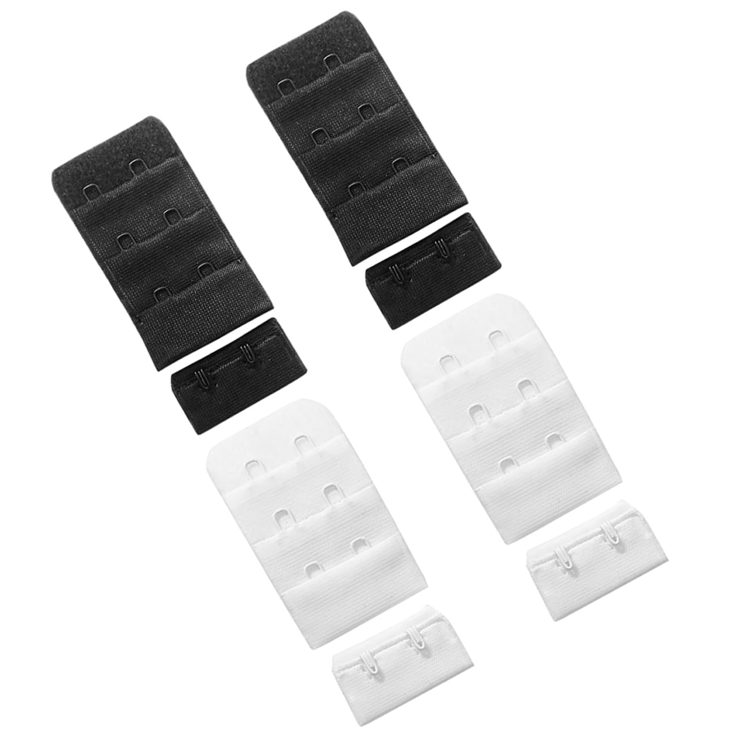 Bra Extender Bra Extension, Bra/Lingerie/Blouse/New Dress Hooks And Eyes. 55mm Wide 2 X 3 Rows. Soft Fabric Black And White Colour. Plush Back For Comfort-image-49