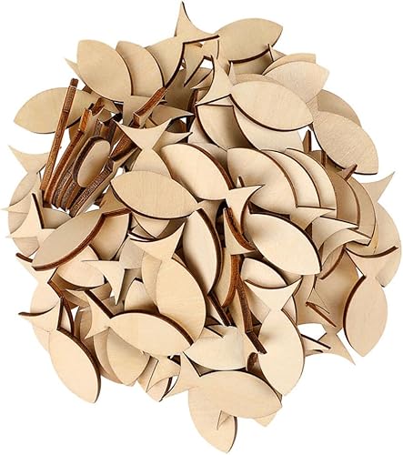 EXCEART 100 piezas de decoración de recortes de pescado sin terminar adornos colgantes recortes artesanales rebanadas de pescado sin terminar